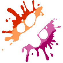 Load image into Gallery viewer, Rainbow and Pride Splat Logo Vinyl Sticker - Fur Affinity Merch Shop