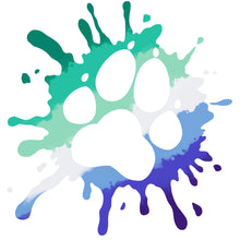 Load image into Gallery viewer, Rainbow and Pride Splat Logo Vinyl Sticker - Fur Affinity Merch Shop