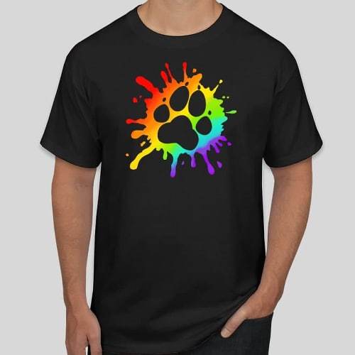 PREORDER - Rainbow Splat Logo T-Shirt - PREORDER - Fur Affinity Merch Shop